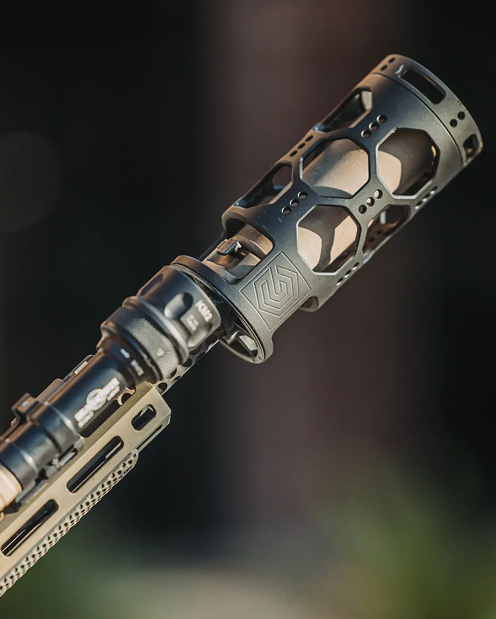 A rifle equipped with a scope, designed for precision shooting and targeting.