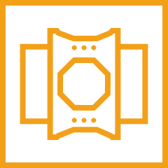 A outline of a component of Guntology hardware that protects the firearm suppressor